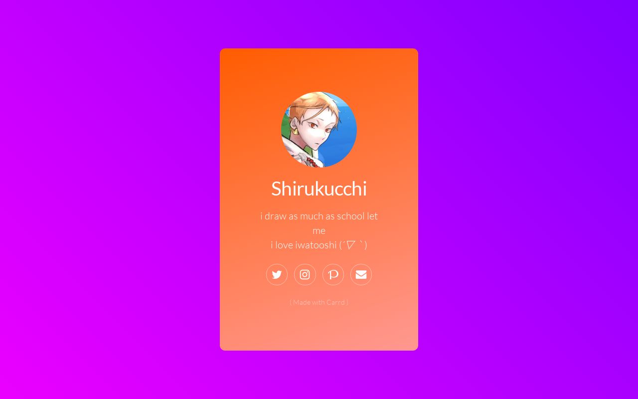 Carrd profile picture for @shiruku